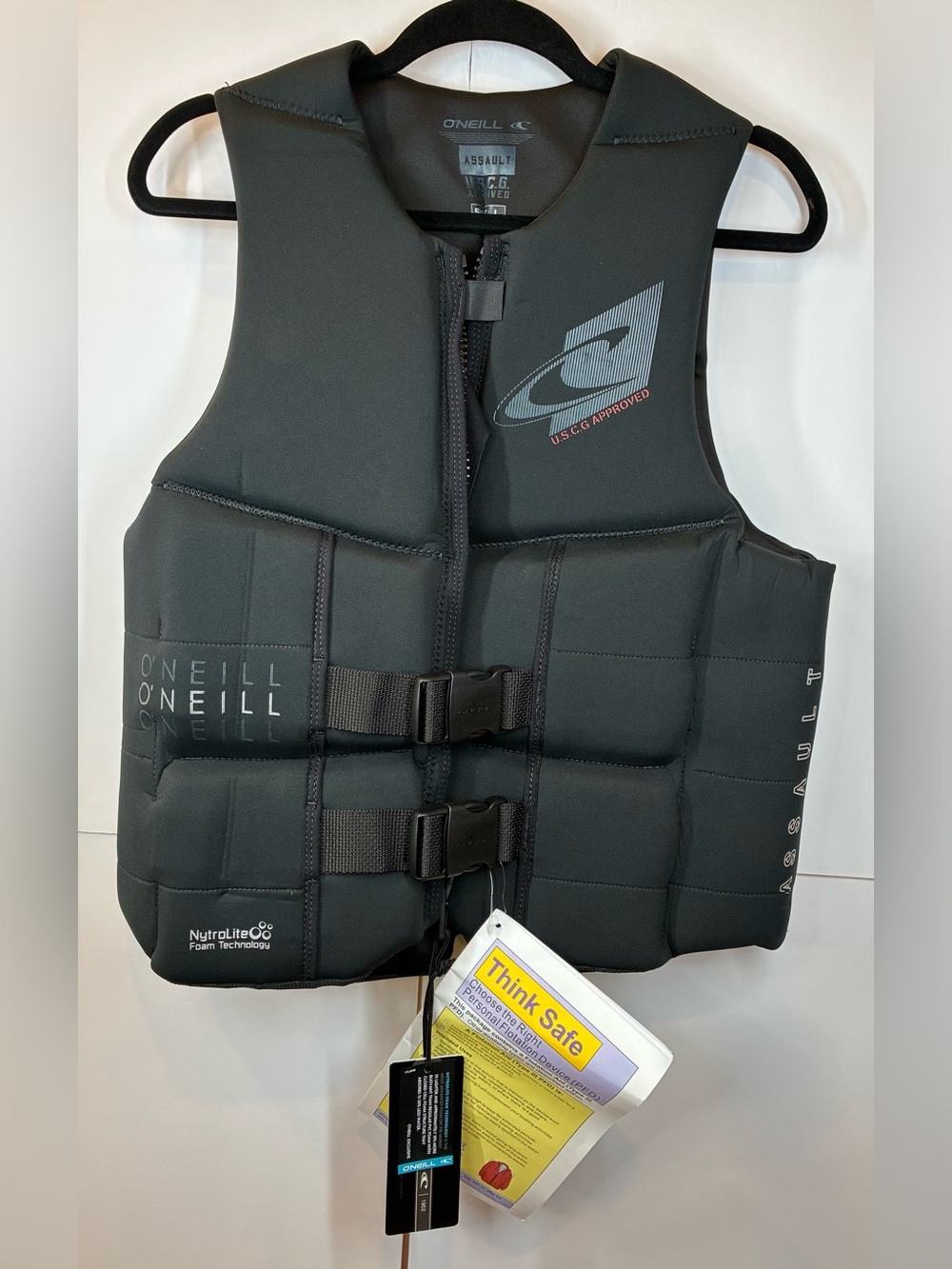 NWT O’Neill Assault USCG Approved Life Vest Wakeboard Vest Size Large
